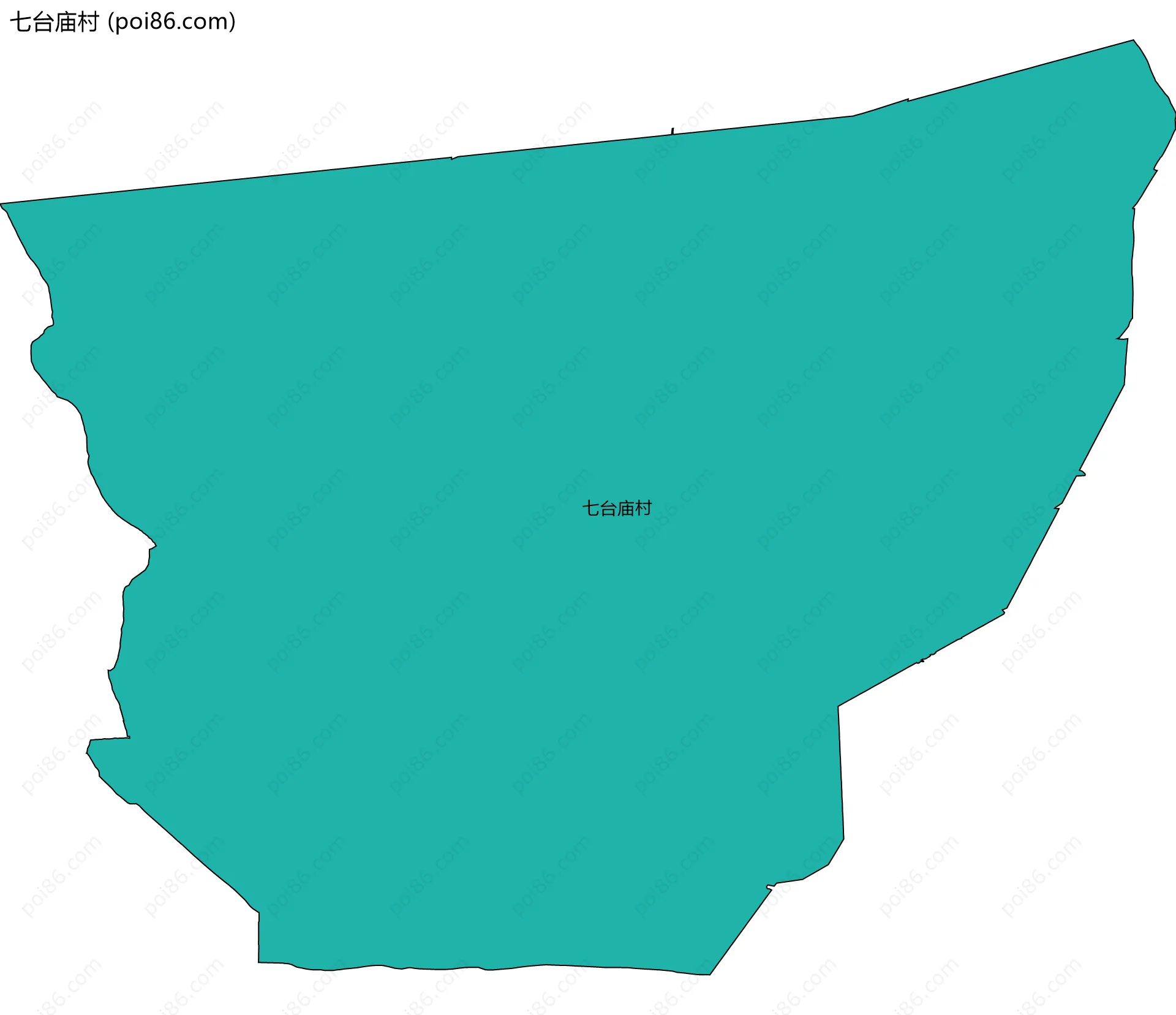 七台庙村边界地图