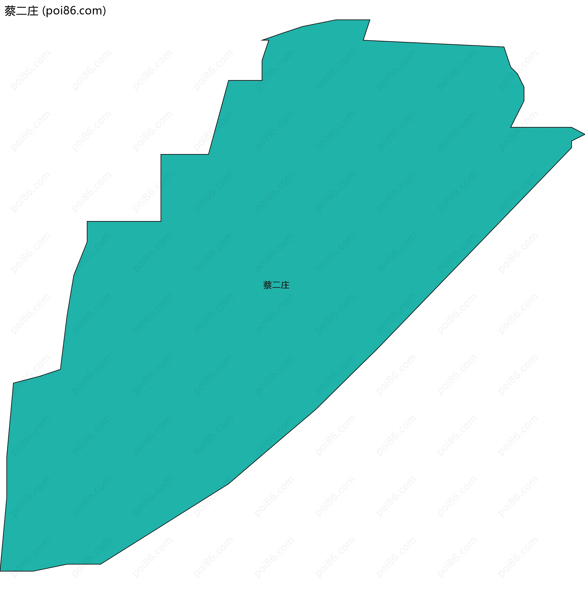 蔡二庄边界地图