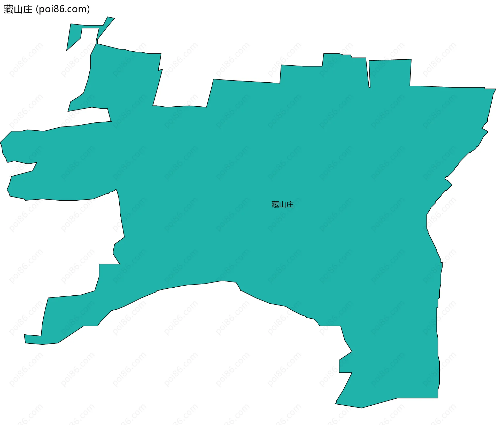 藏山庄边界地图