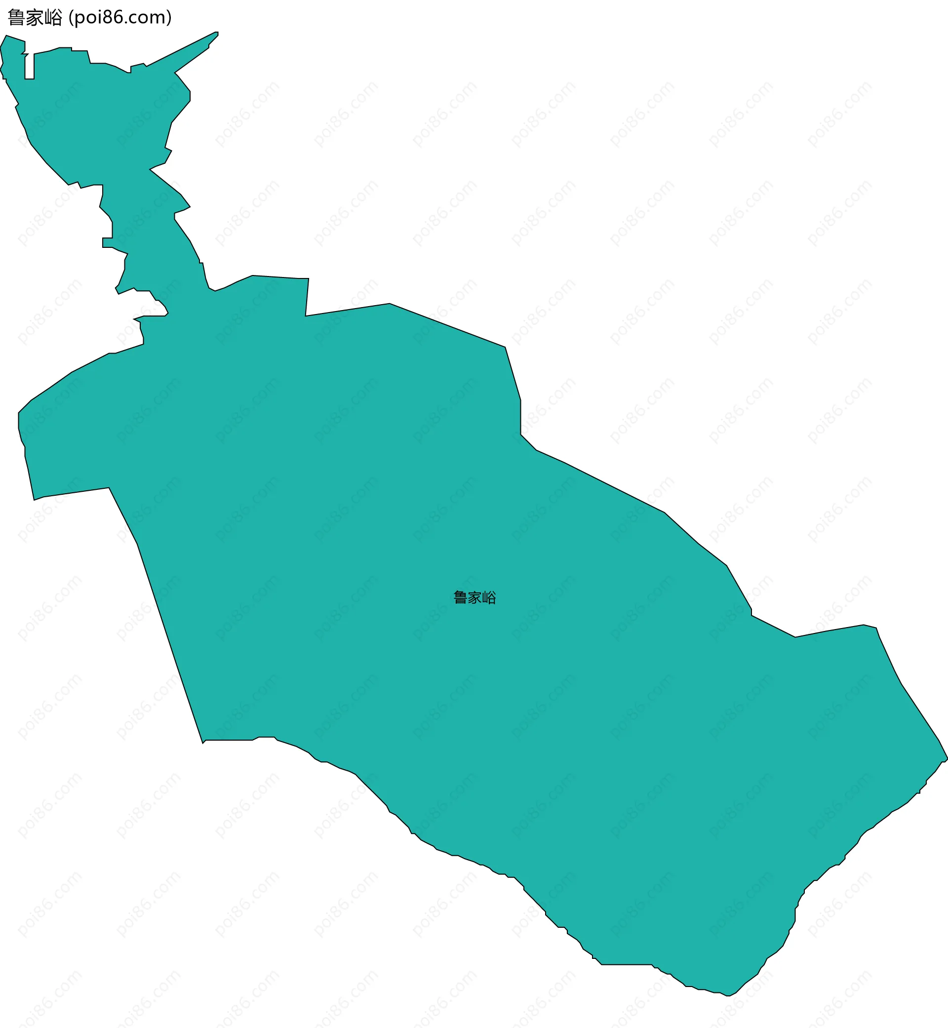 鲁家峪边界地图