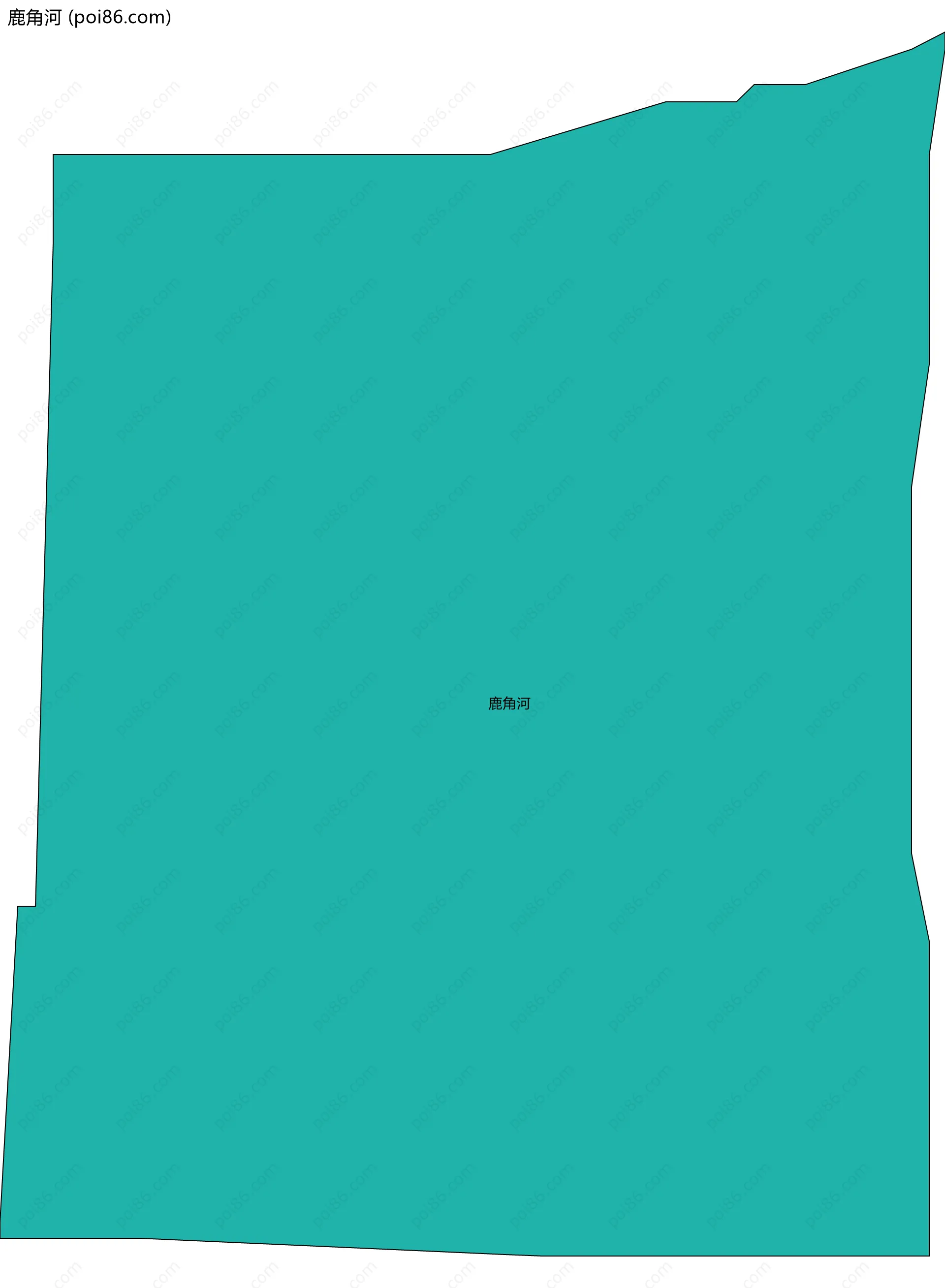 鹿角河边界地图