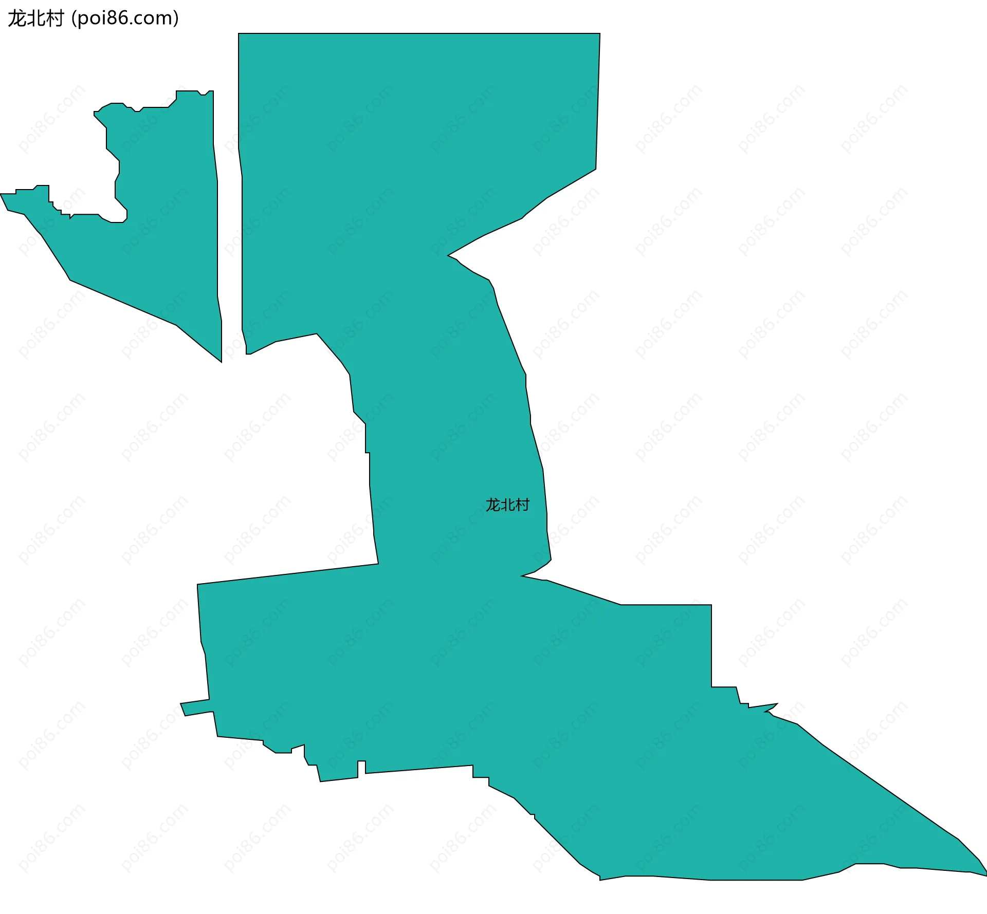 龙北村边界地图