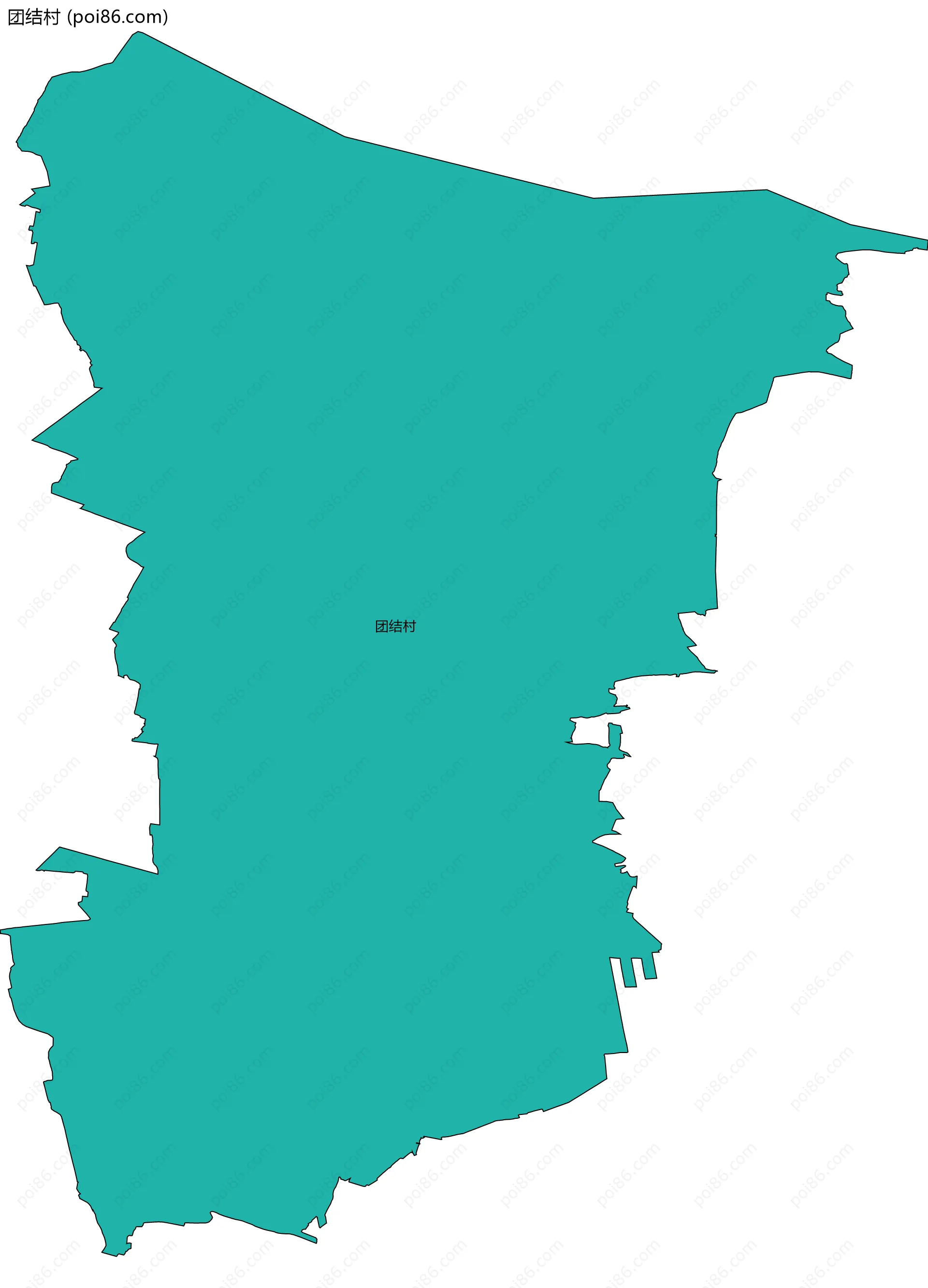 团结村边界地图