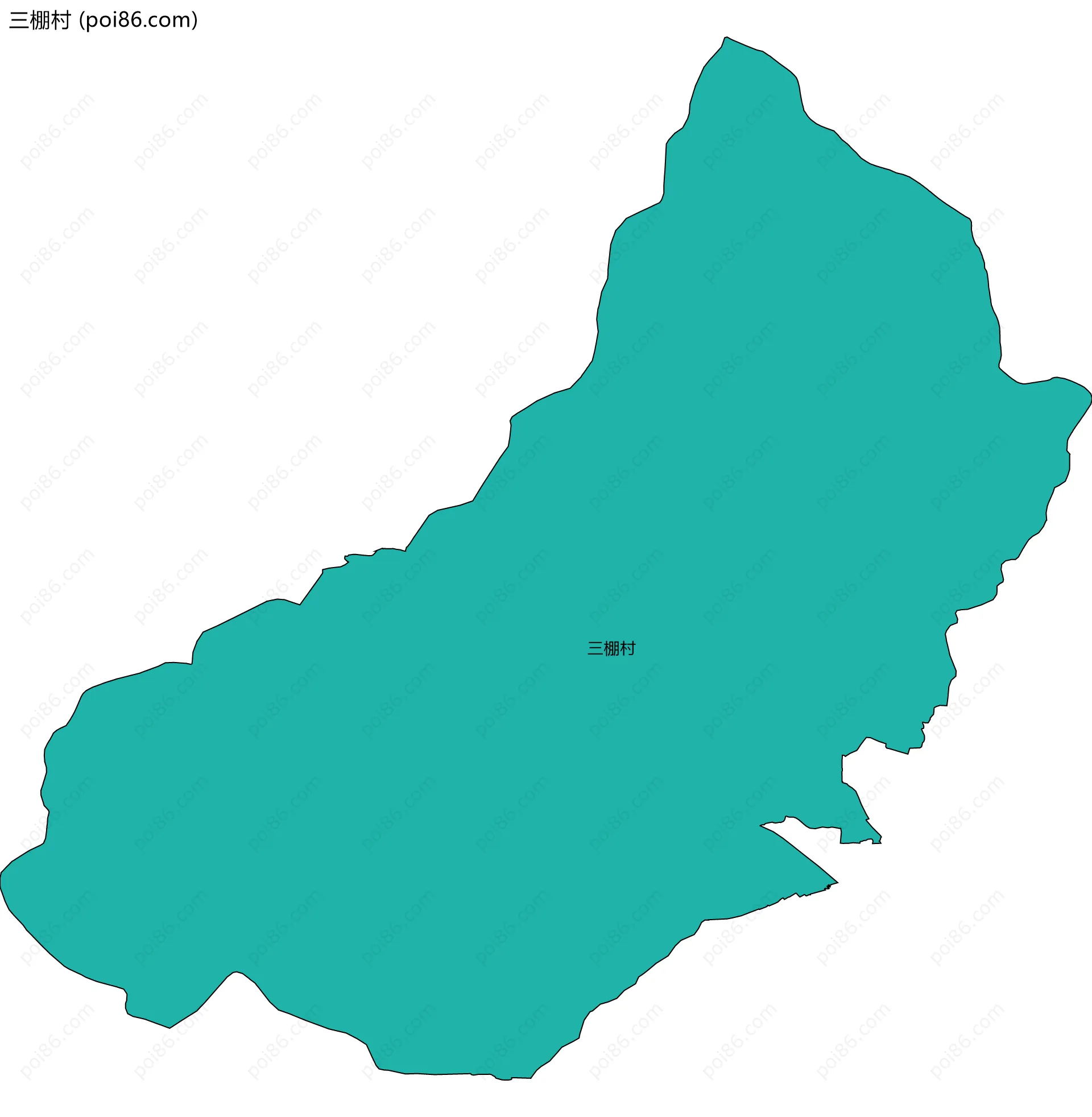 三棚村边界地图