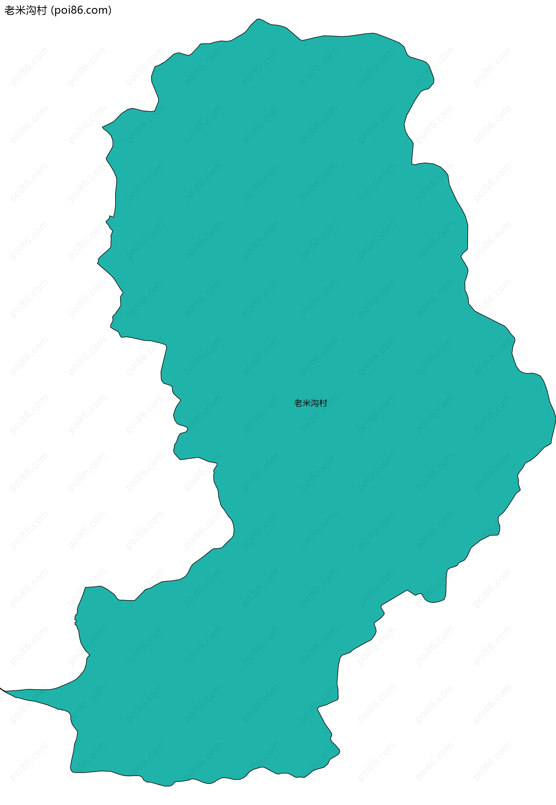 老米沟村边界地图