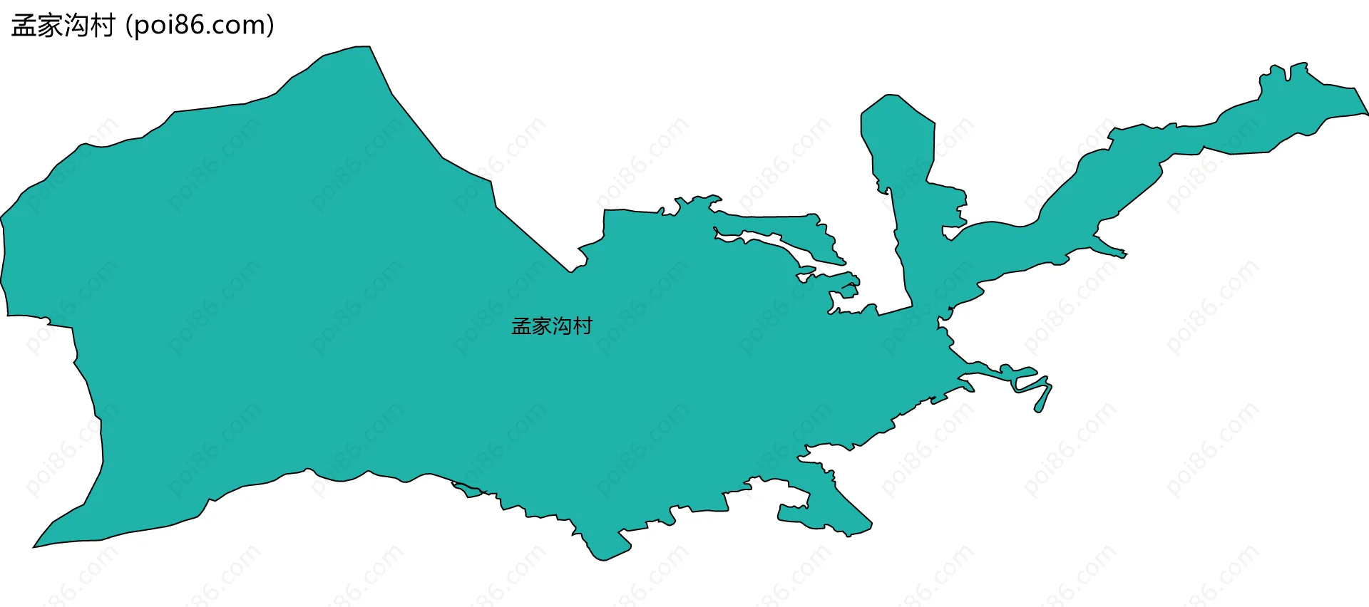 孟家沟村边界地图