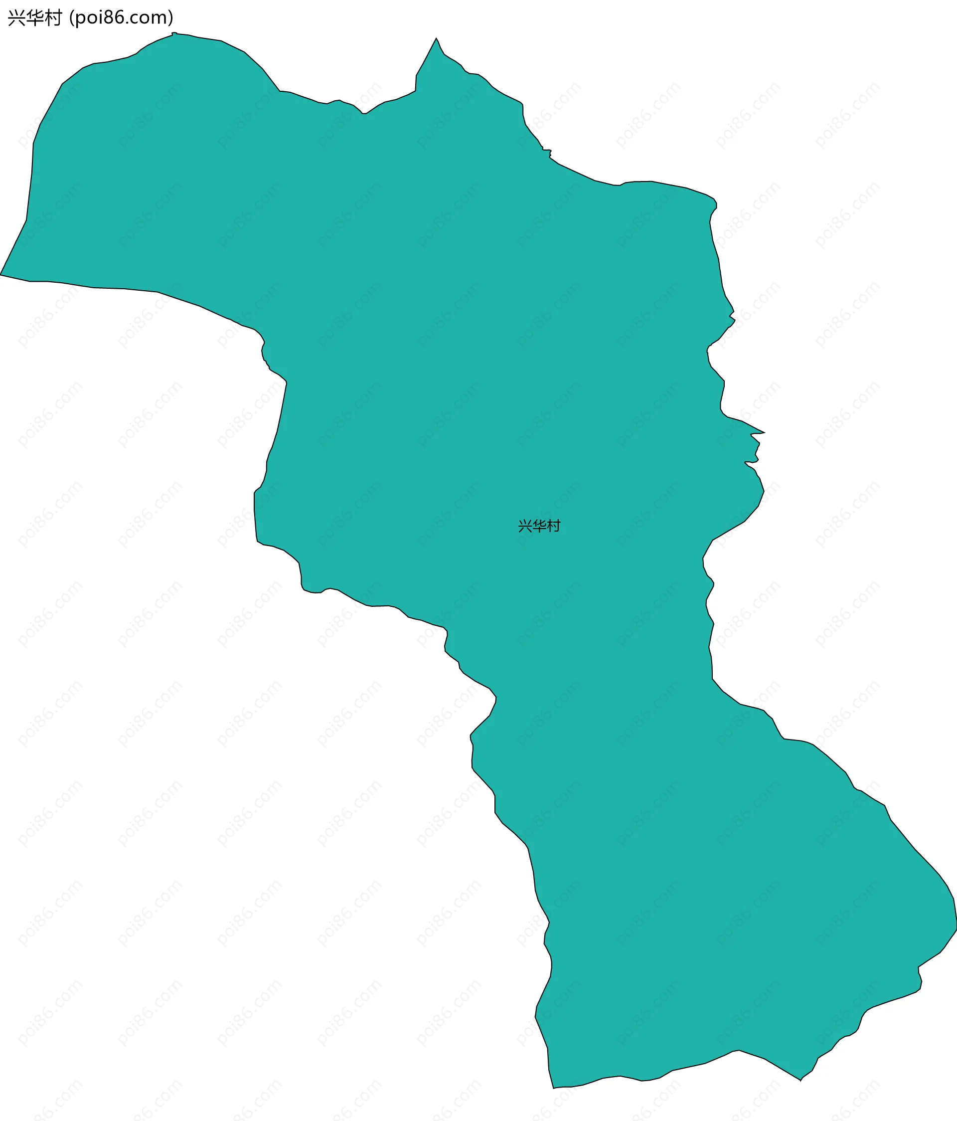 兴华村边界地图