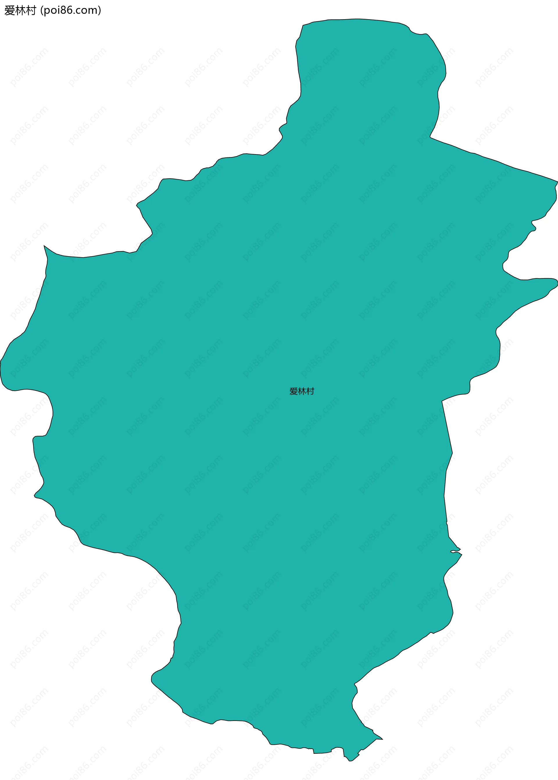 爱林村边界地图