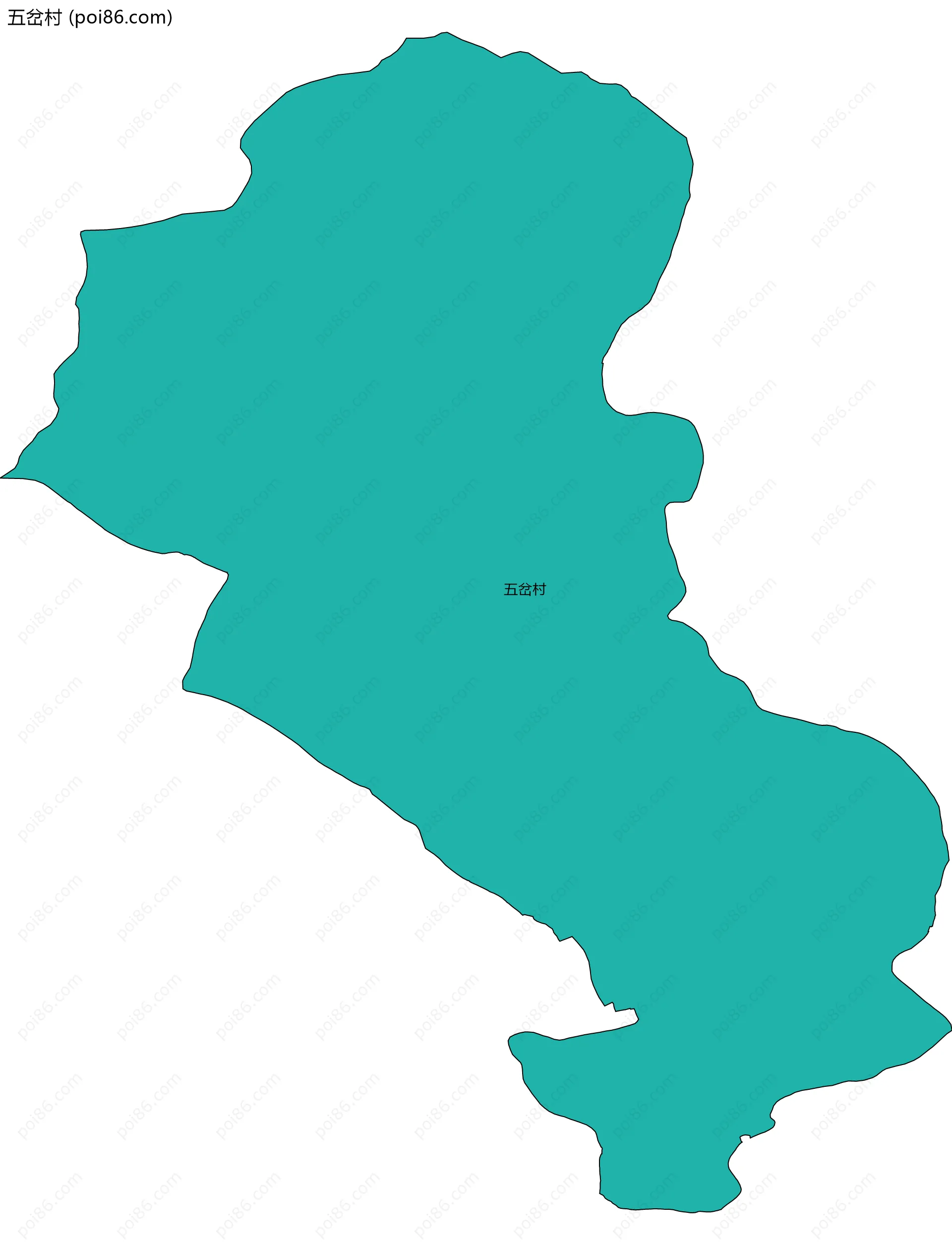 五岔村边界地图