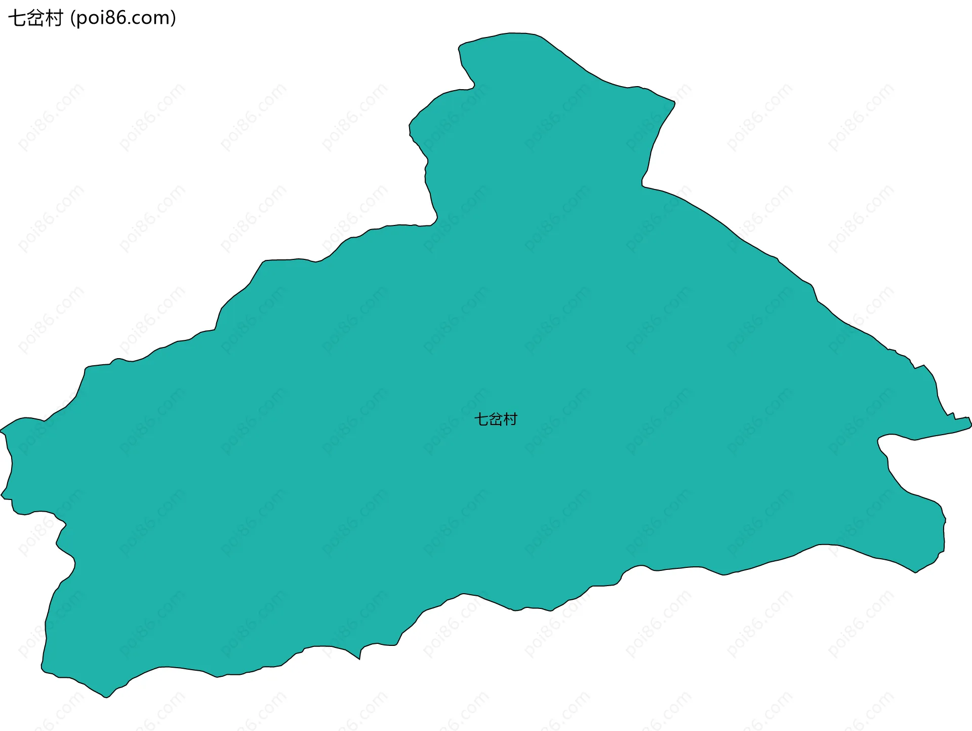 七岔村边界地图