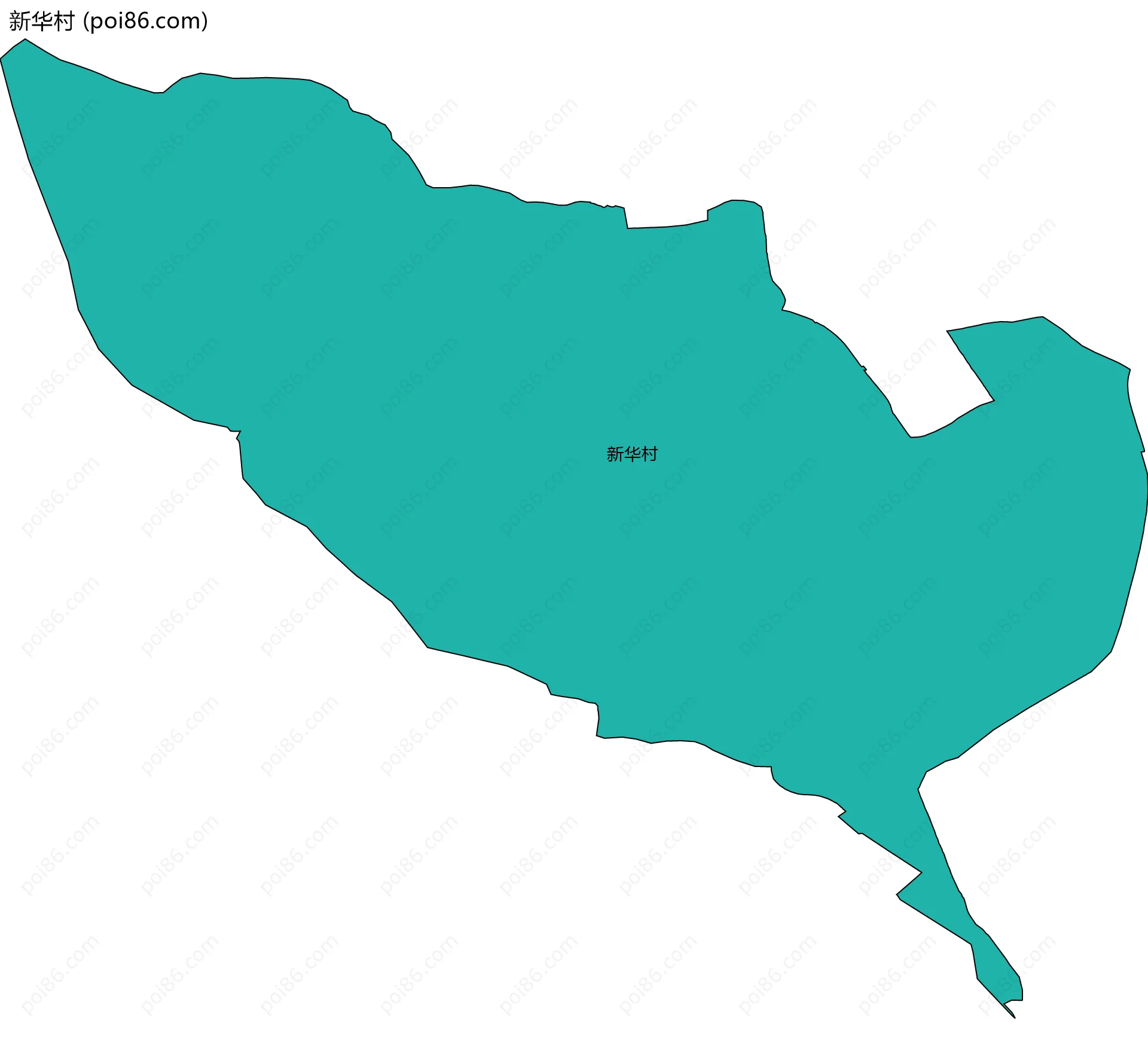新华村边界地图