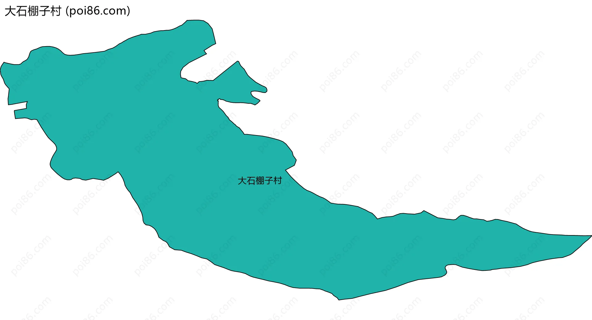 大石棚子村边界地图