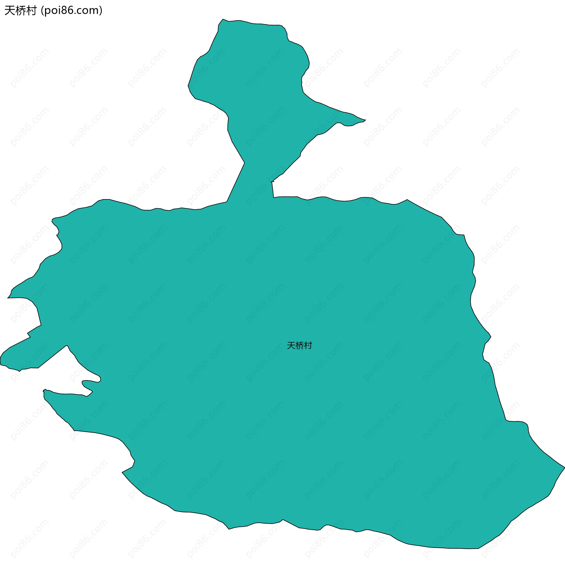天桥村边界地图