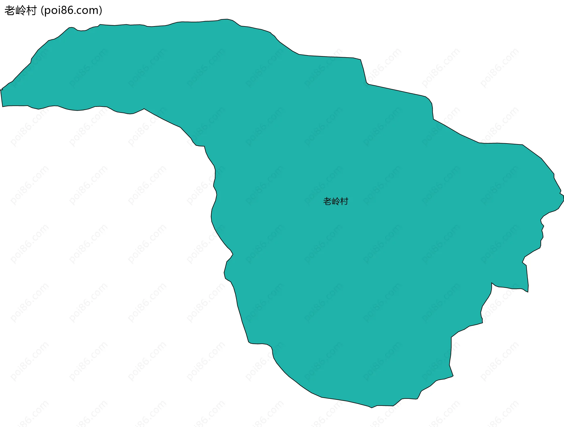 老岭村边界地图