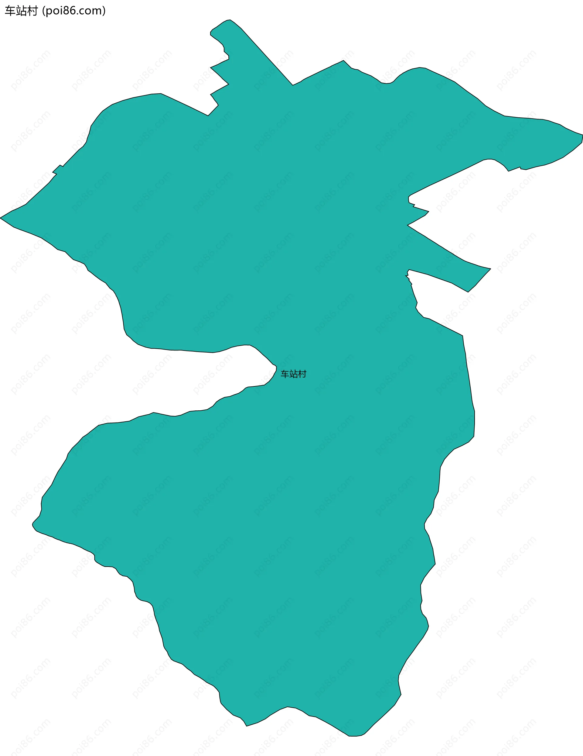 车站村边界地图