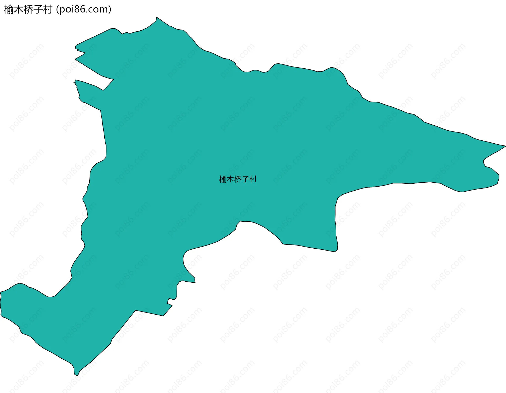 榆木桥子村边界地图