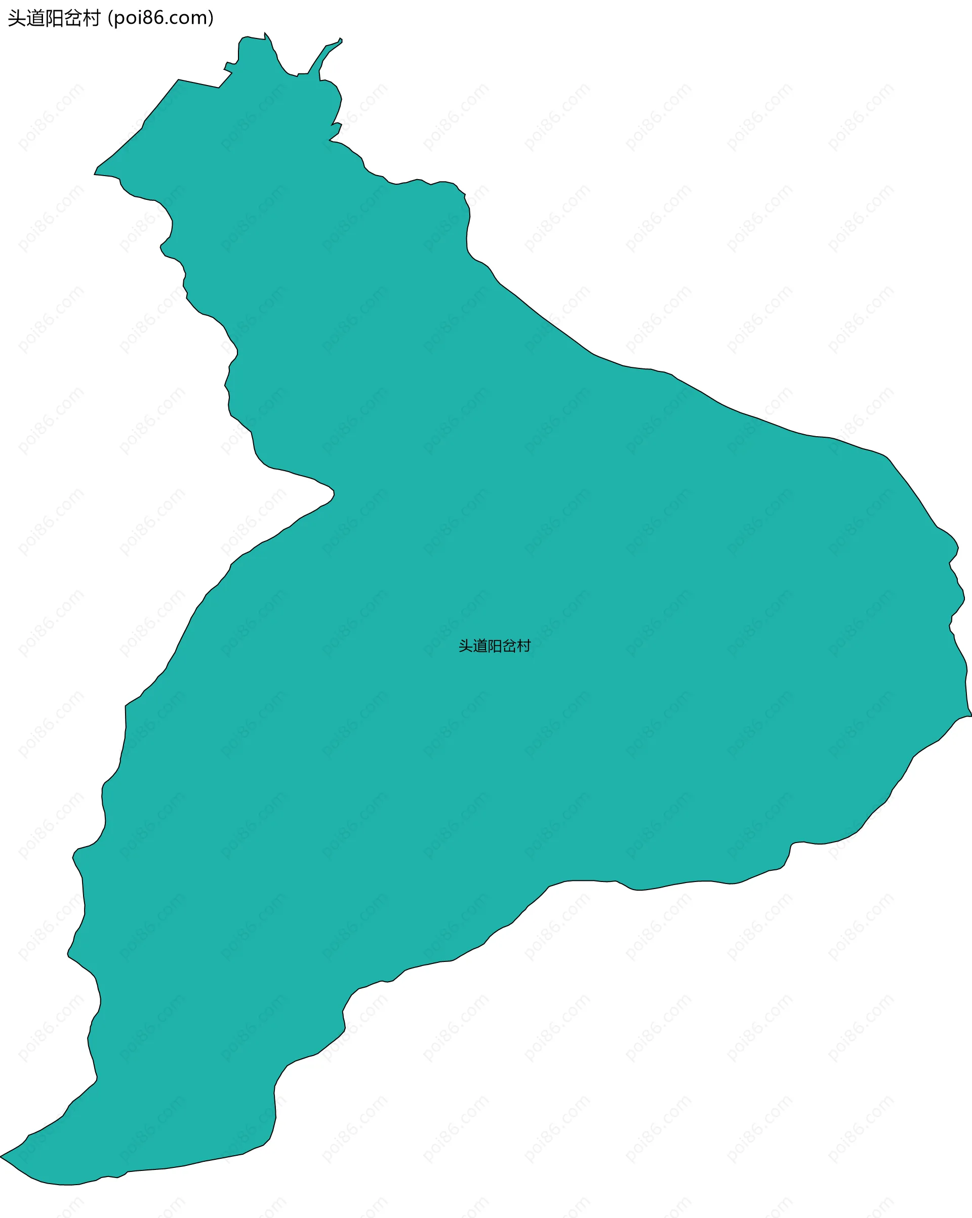 头道阳岔村边界地图