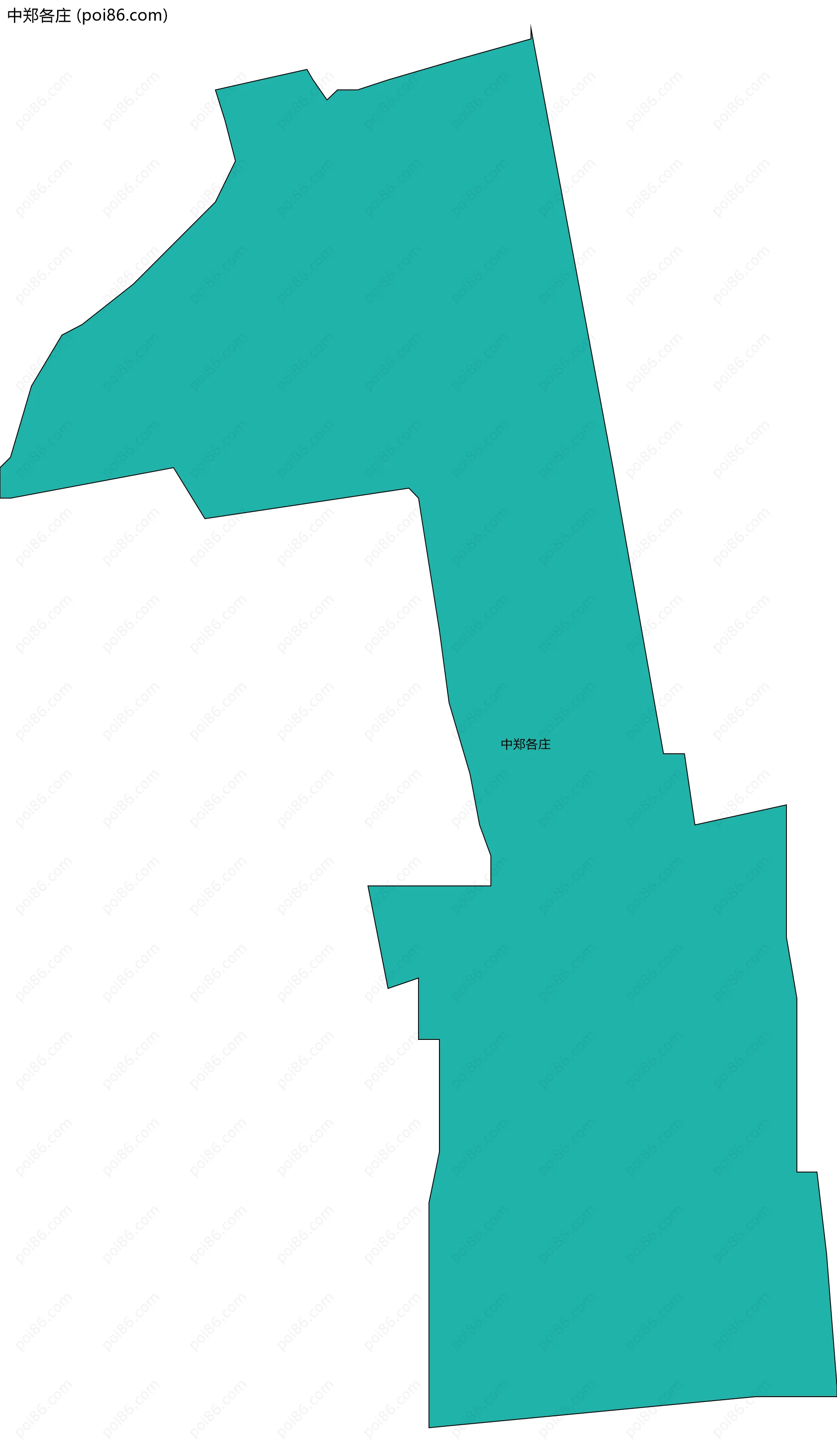 中郑各庄边界地图