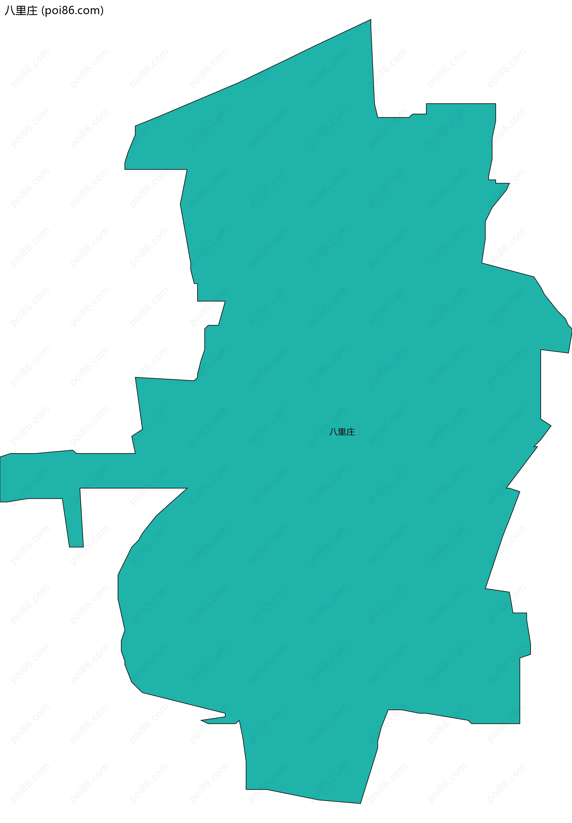 八里庄边界地图