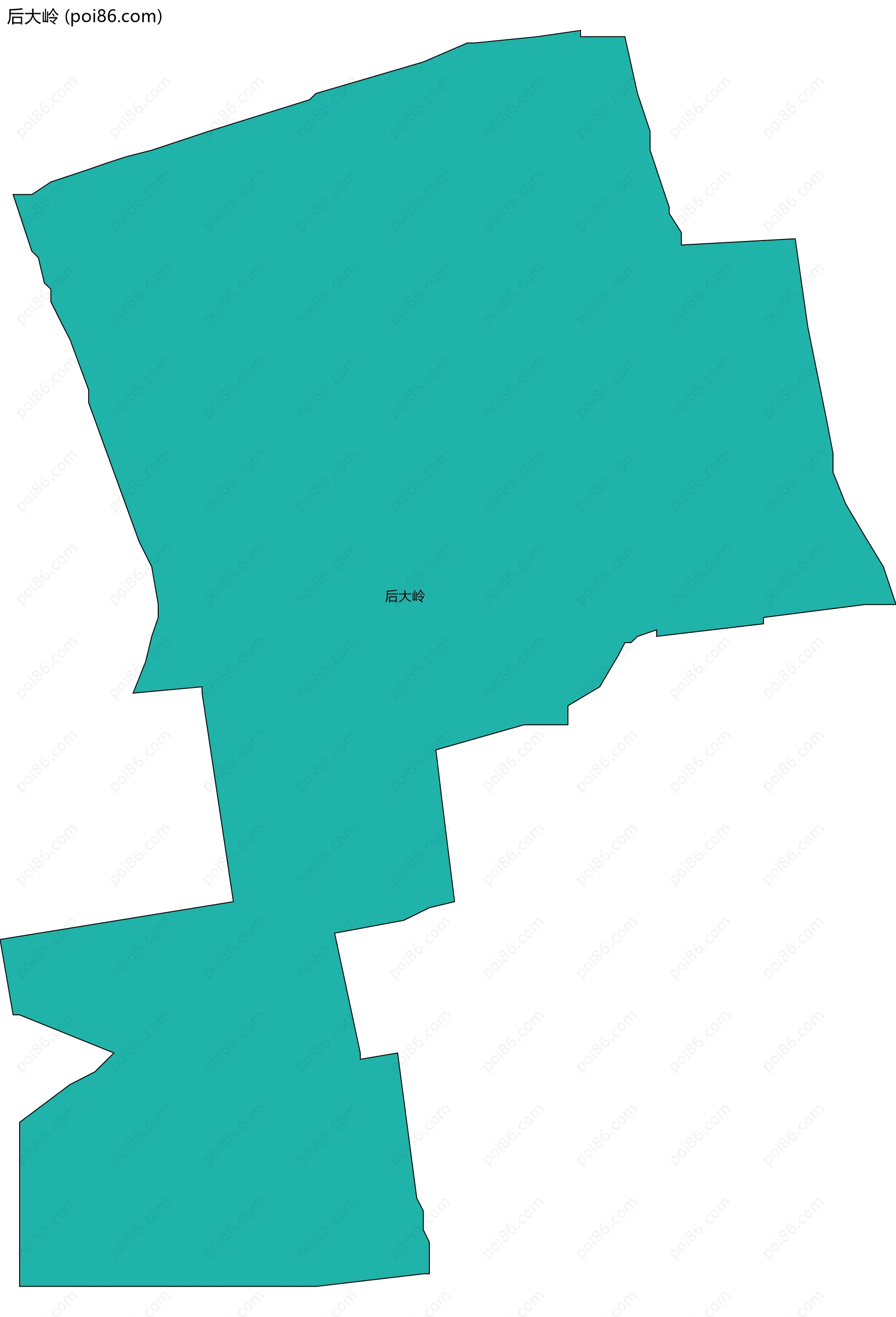 后大岭边界地图