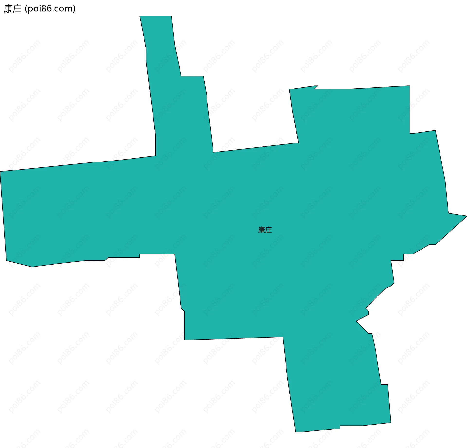 康庄边界地图