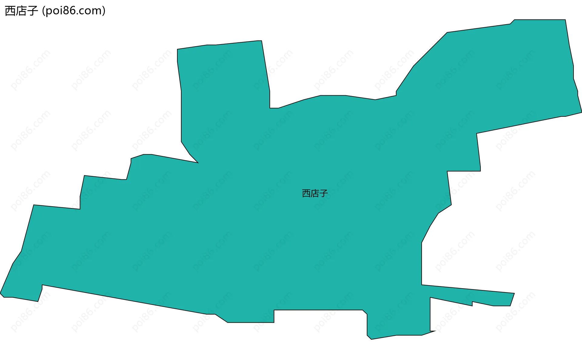 西店子边界地图