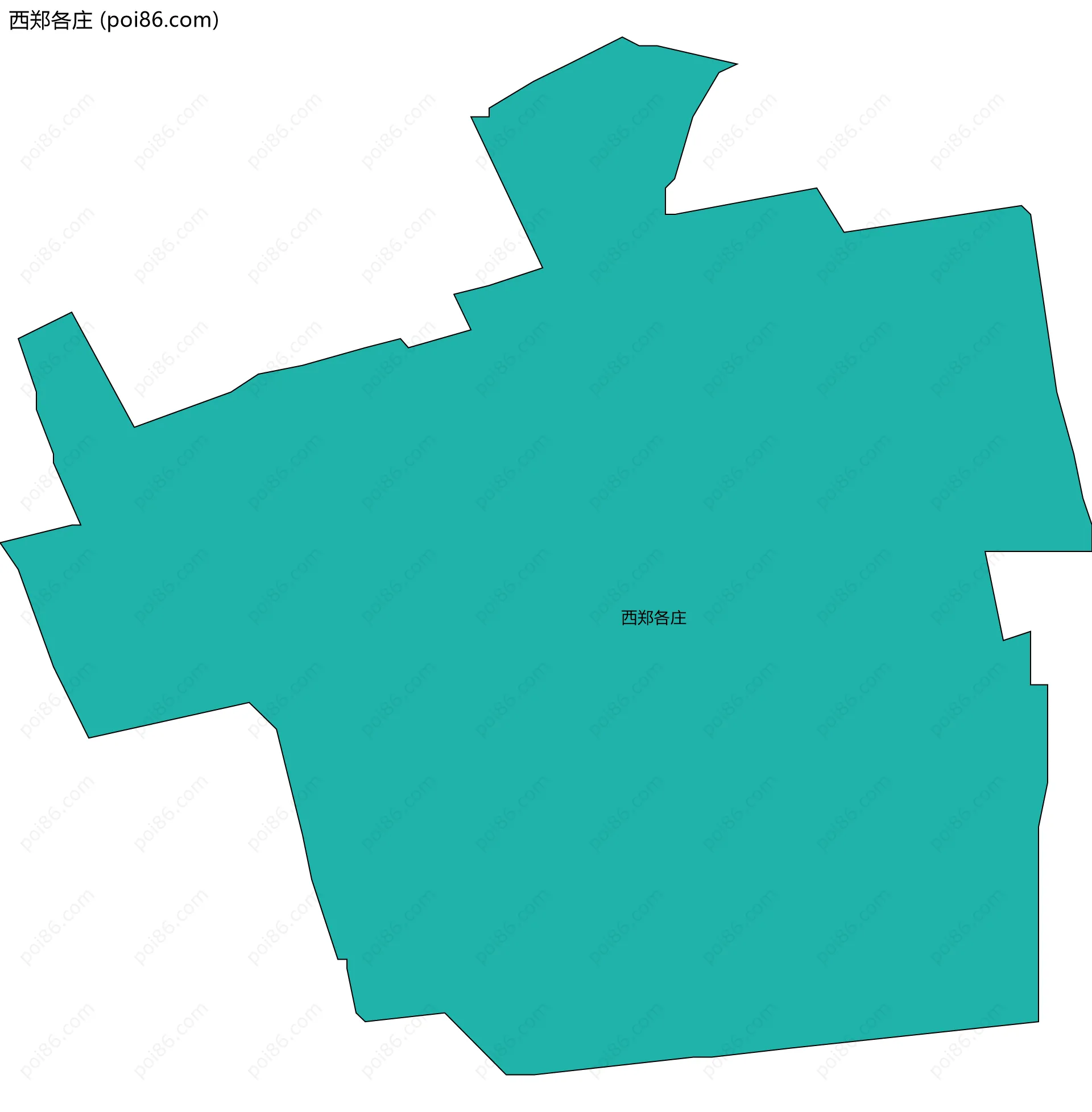 西郑各庄边界地图