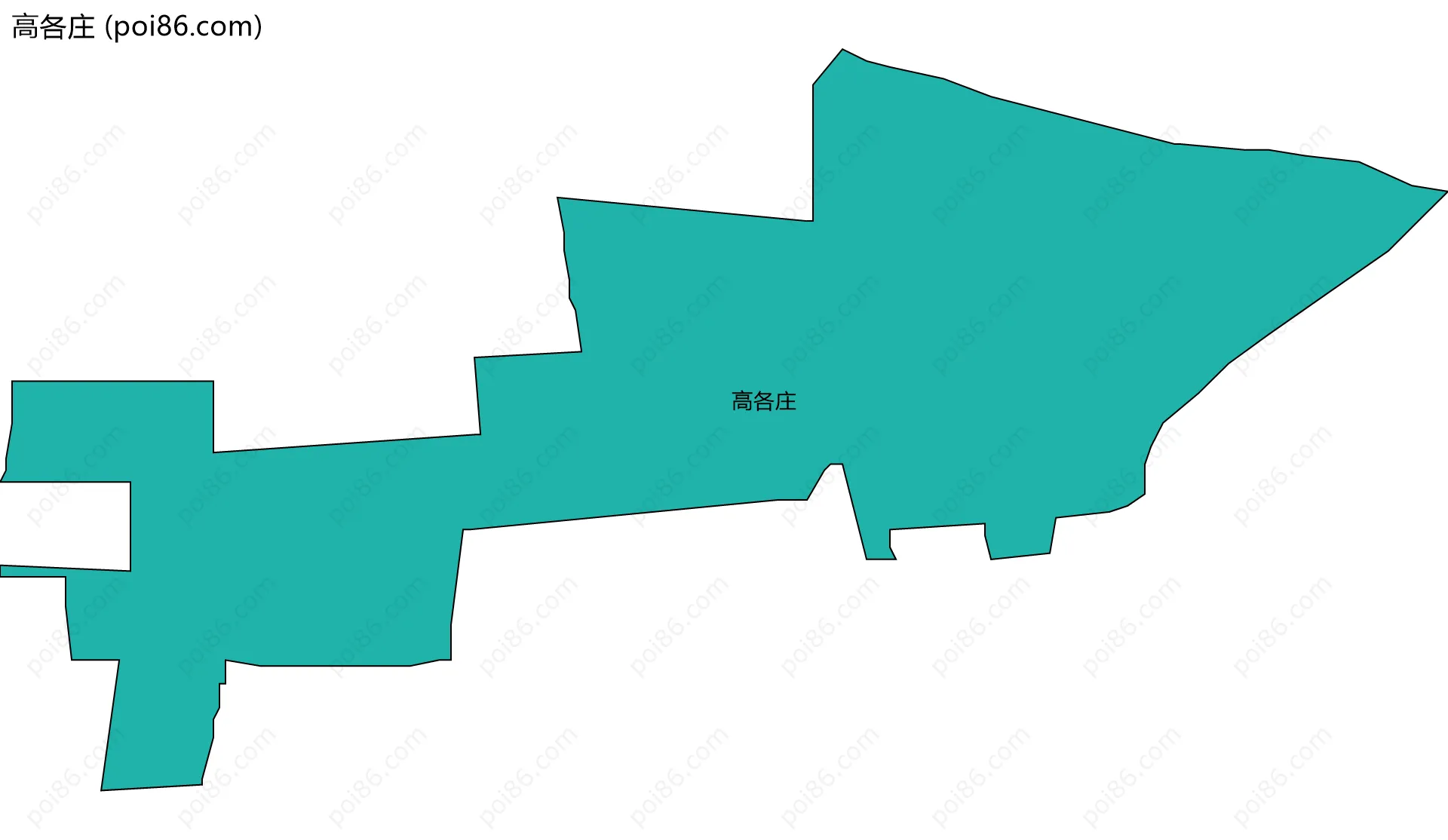 高各庄边界地图