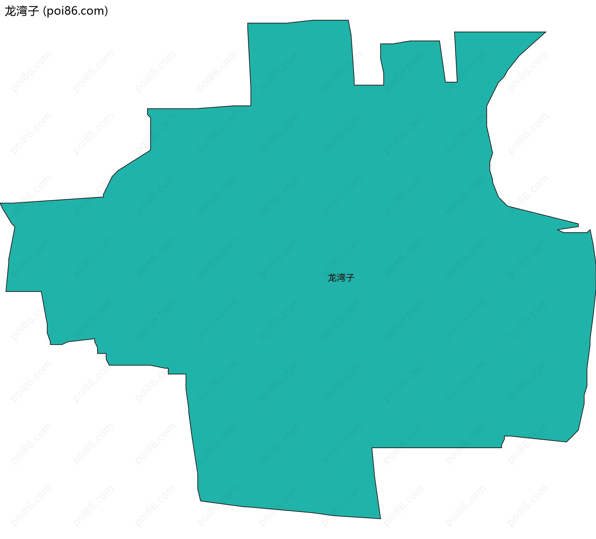 龙湾子边界地图