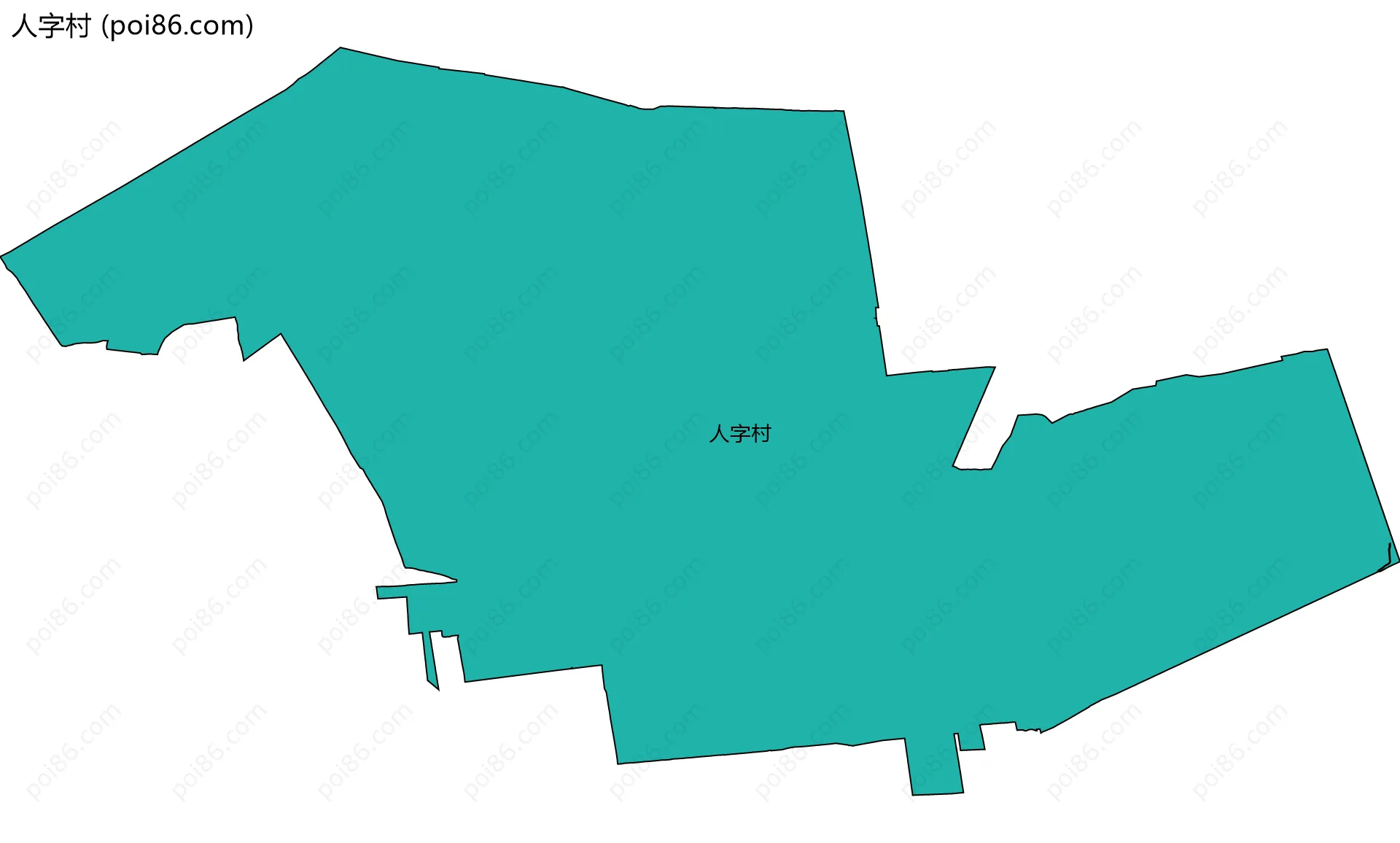 人字村边界地图