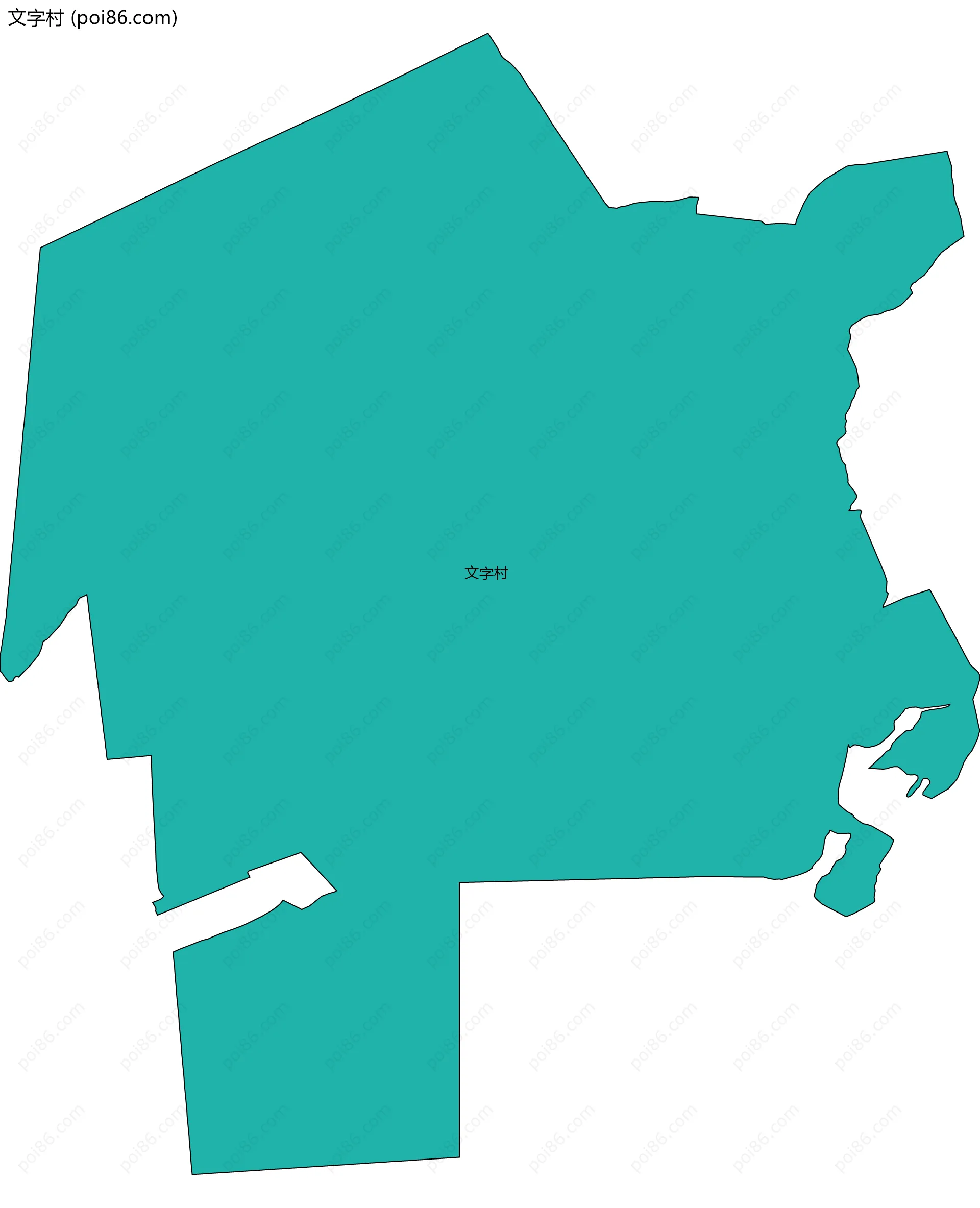 文字村边界地图