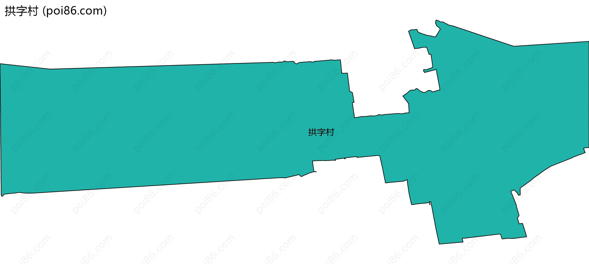 拱字村边界地图