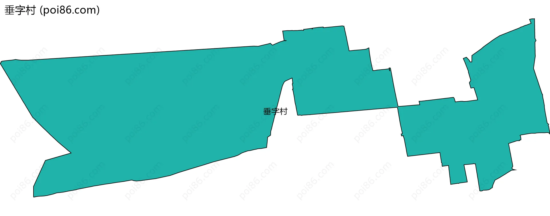 垂字村边界地图