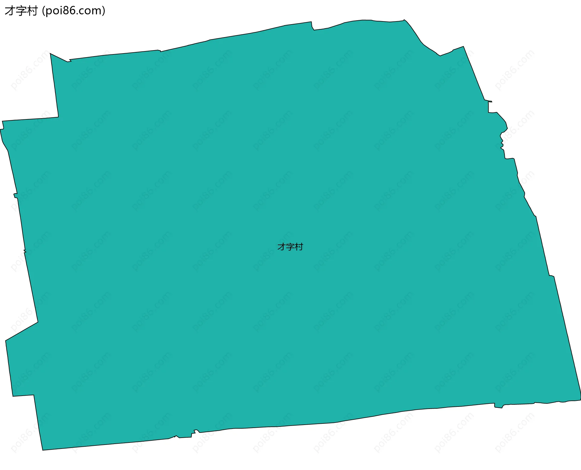 才字村边界地图
