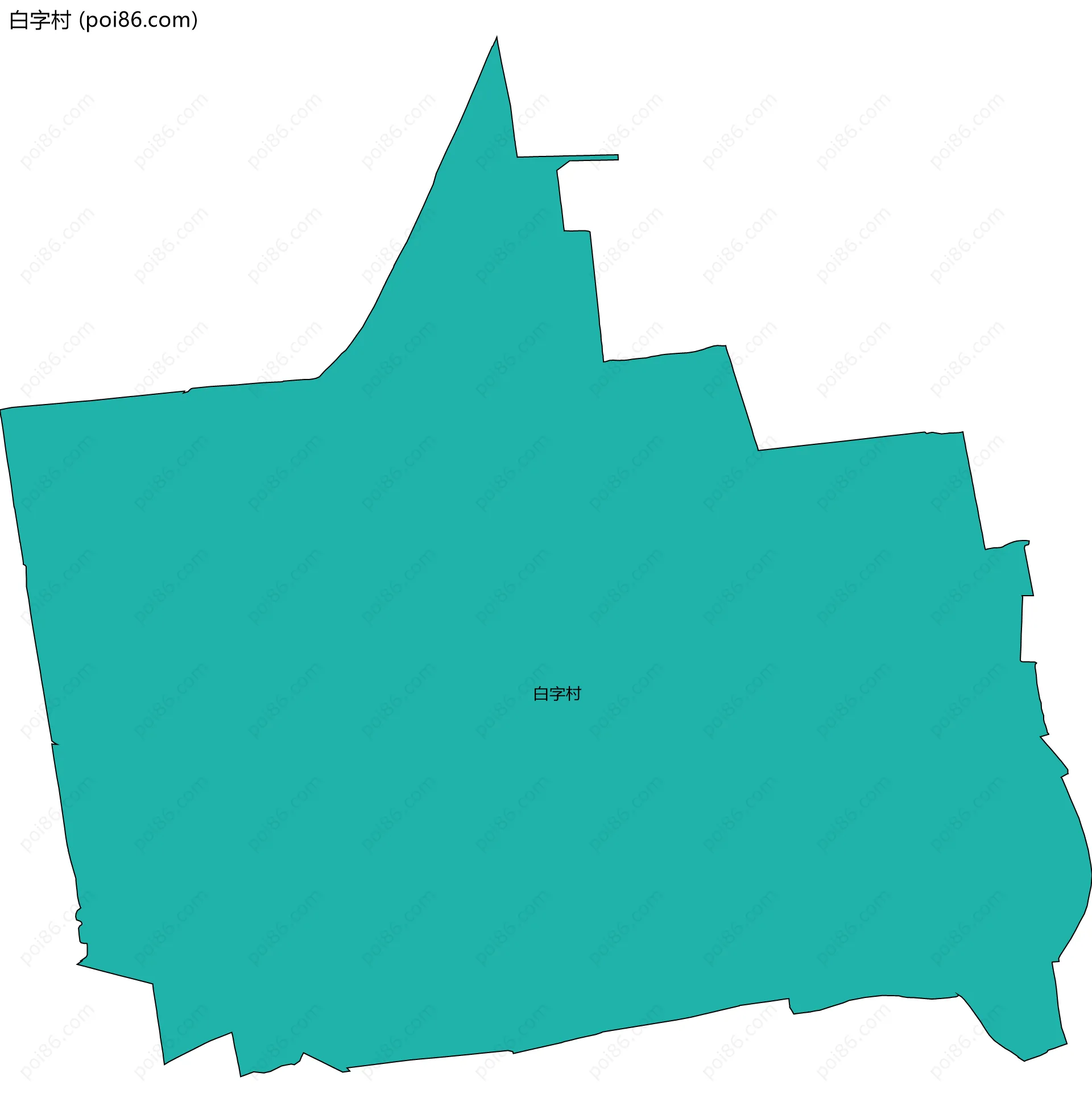 白字村边界地图