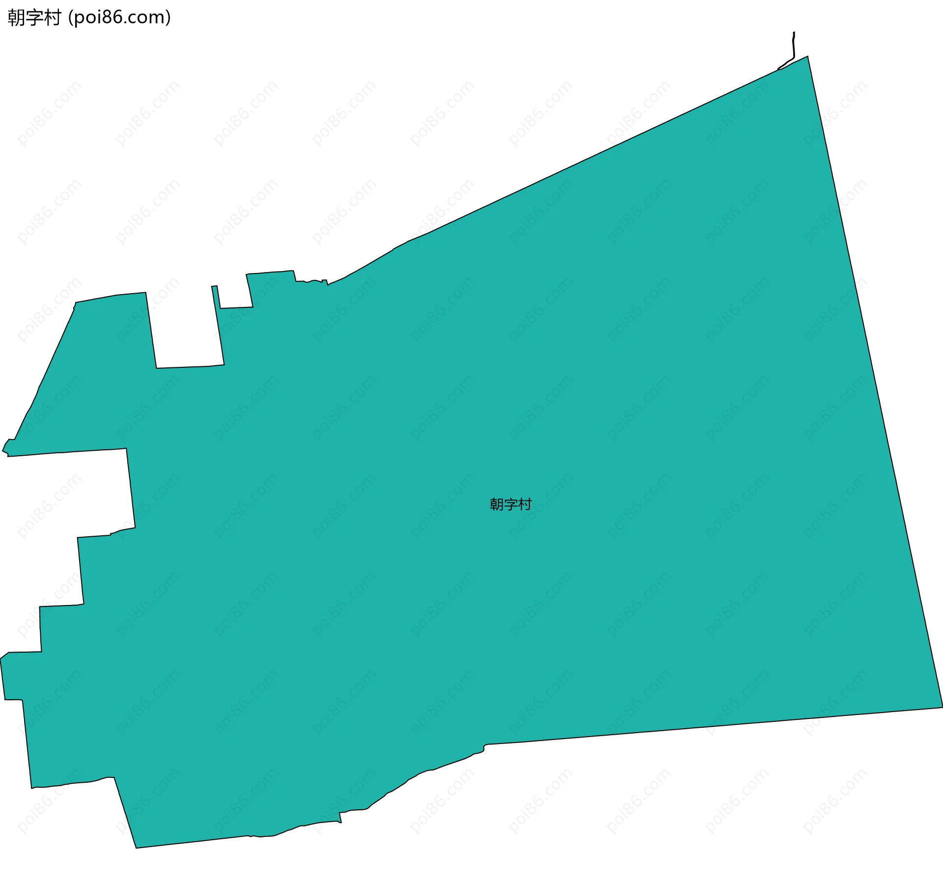朝字村边界地图