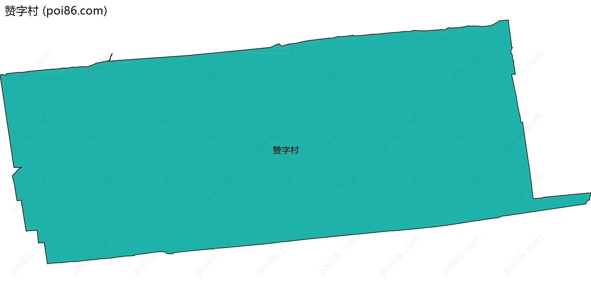 赞字村边界地图