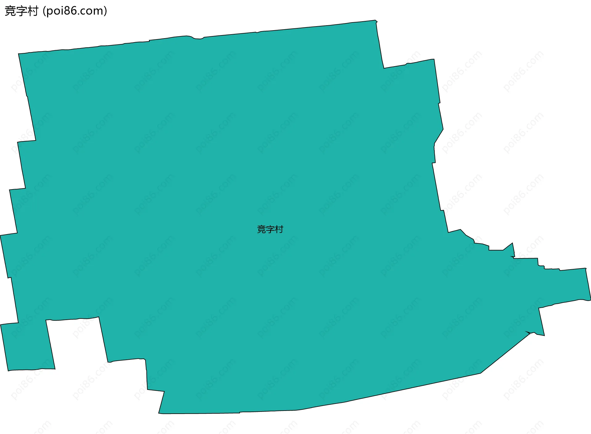 竞字村边界地图