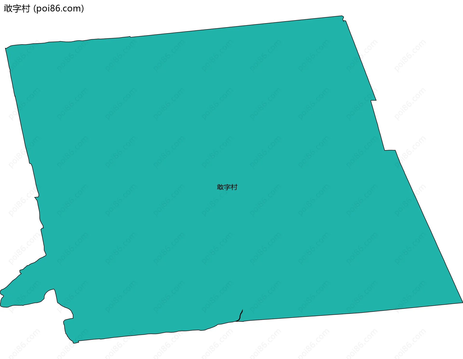敢字村边界地图
