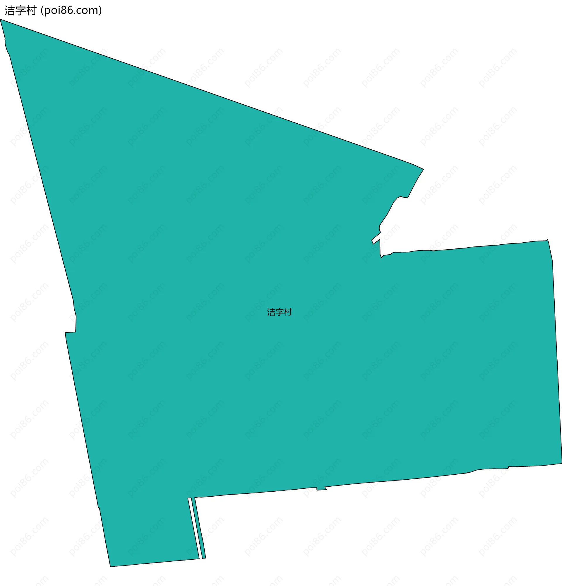 洁字村边界地图