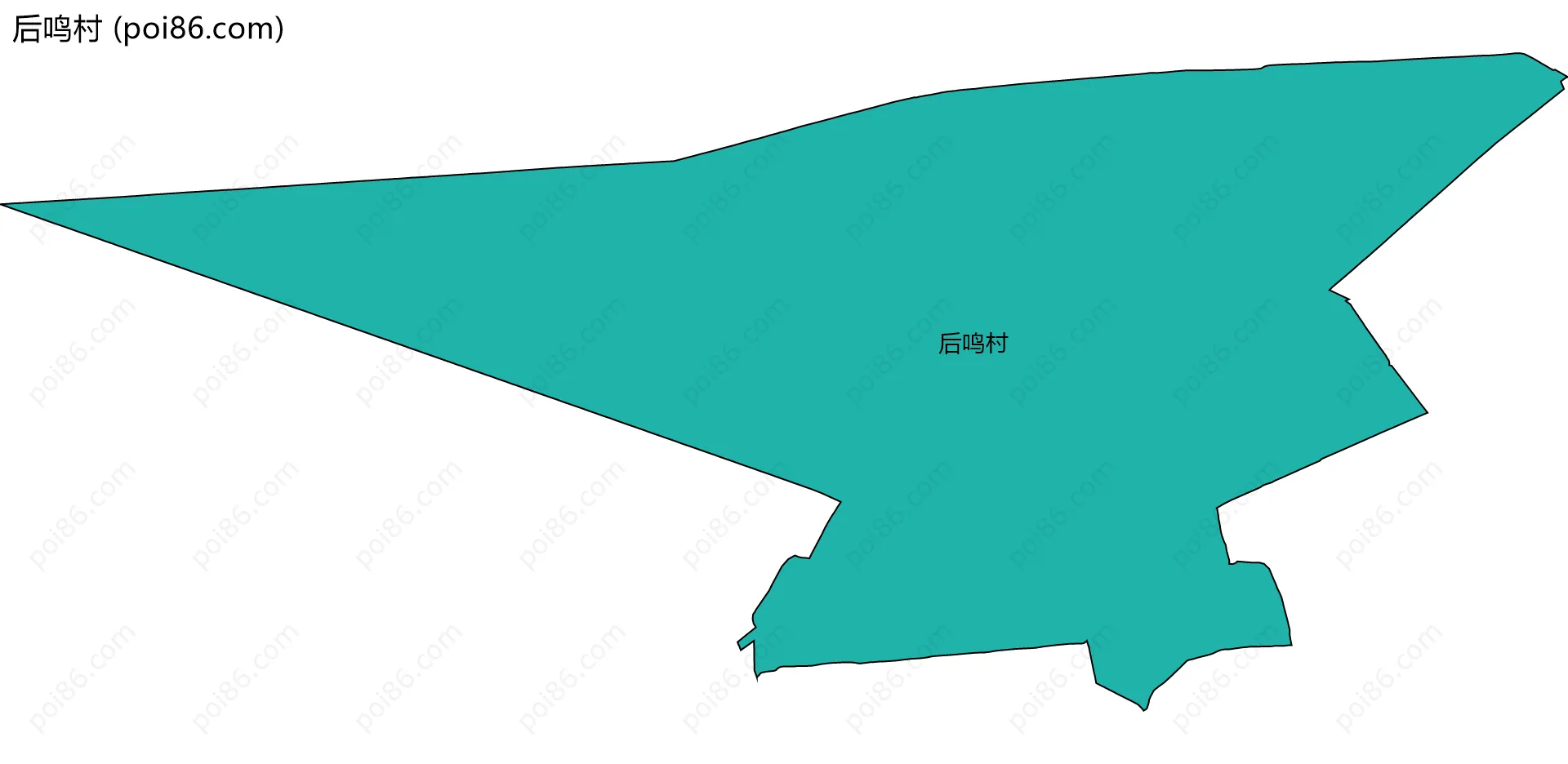 后鸣村边界地图