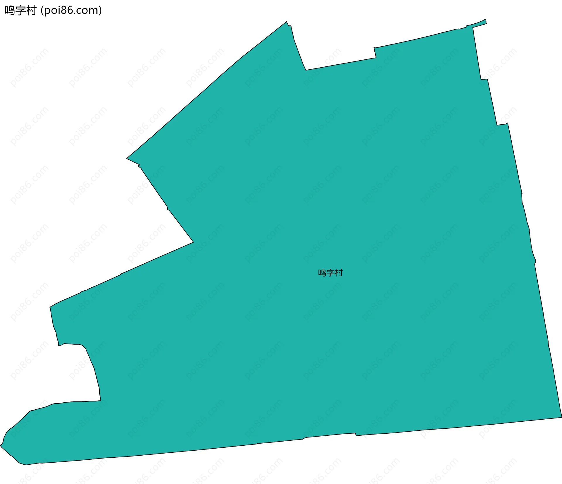 鸣字村边界地图