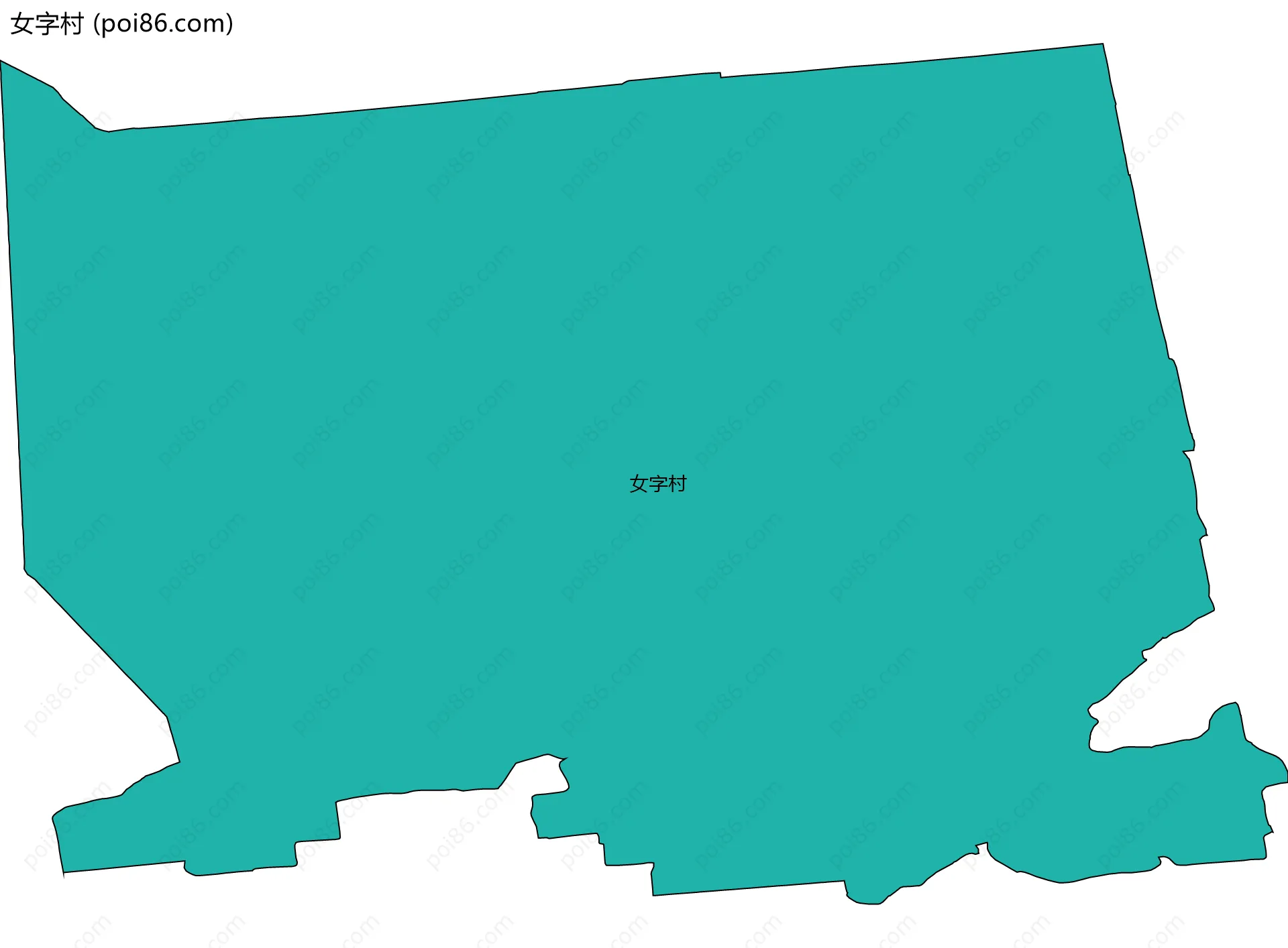 女字村边界地图