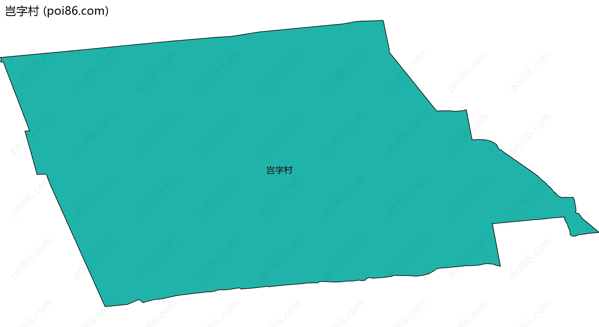 岂字村边界地图