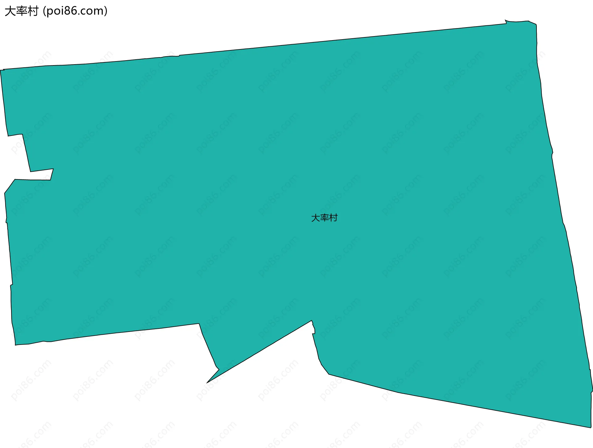 大率村边界地图