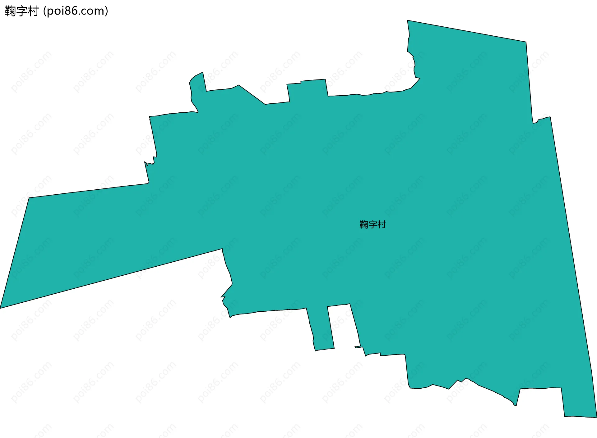 鞠字村边界地图