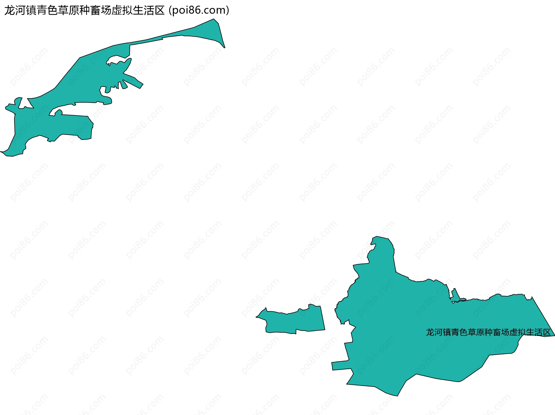 龙河镇青色草原种畜场虚拟生活区边界地图