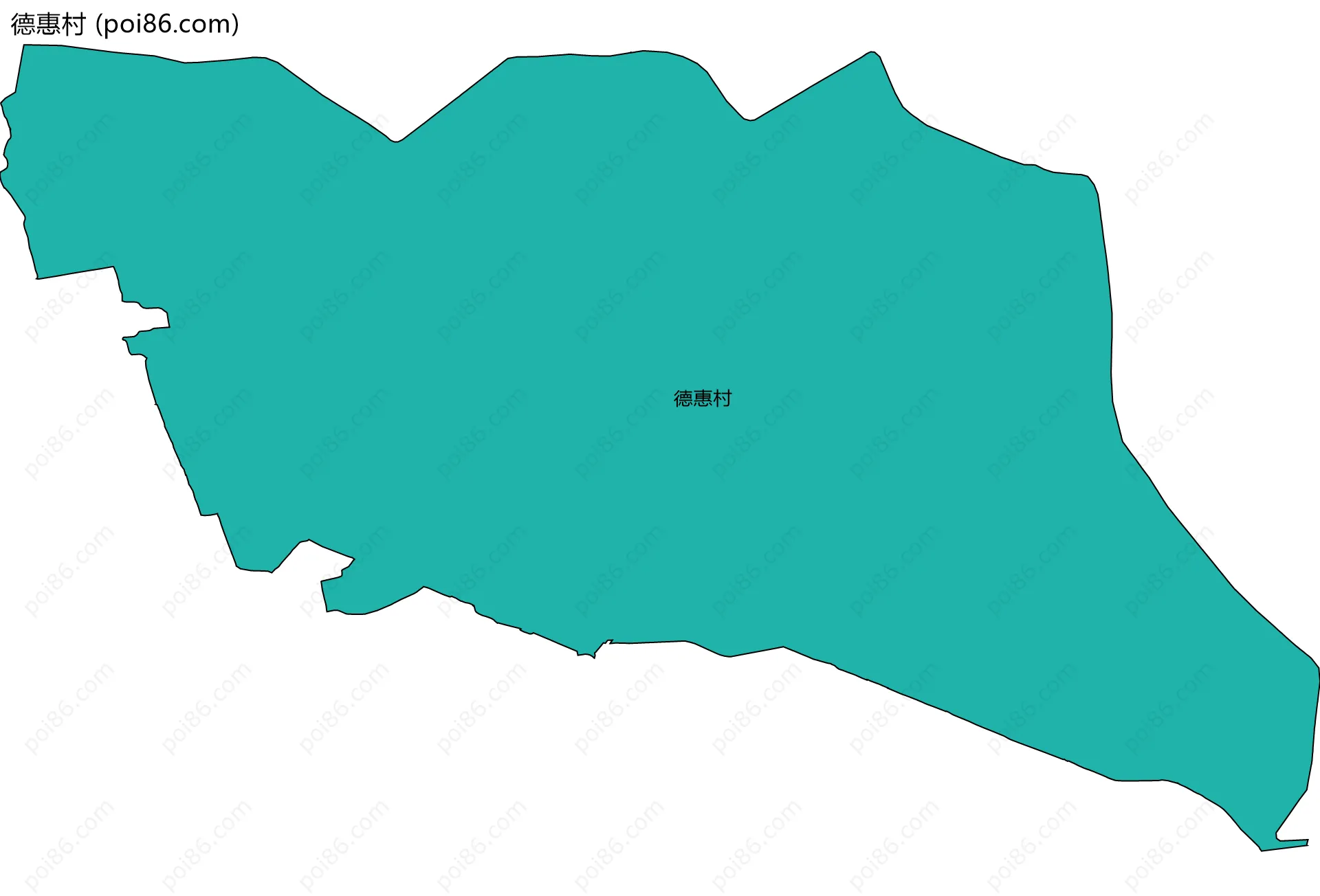 德惠村边界地图