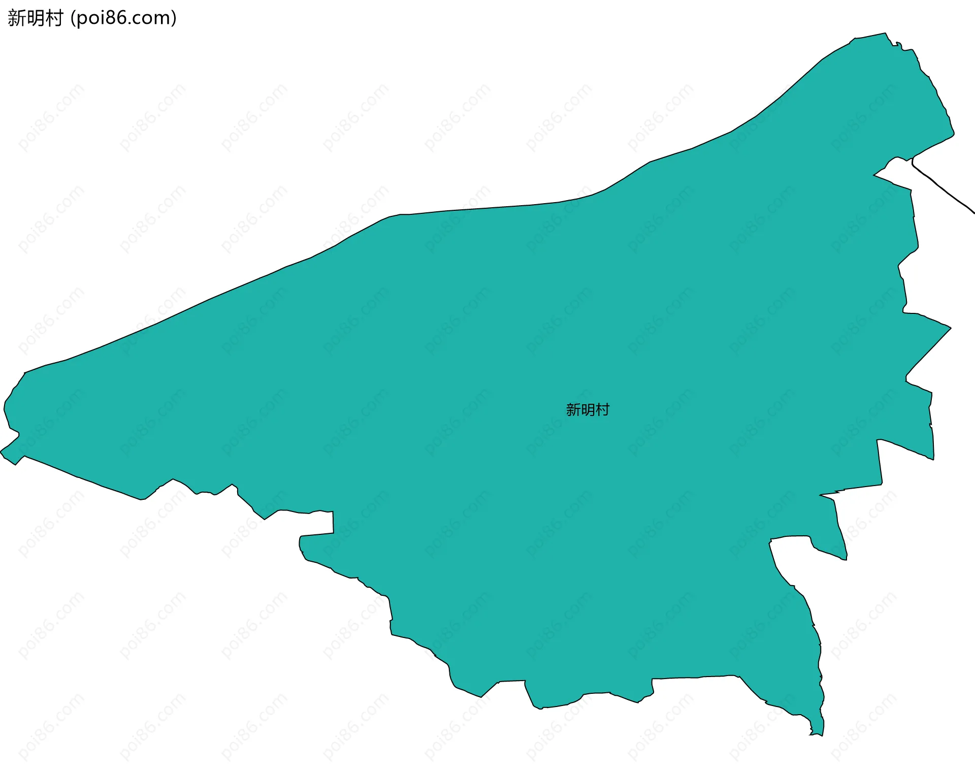 新明村边界地图