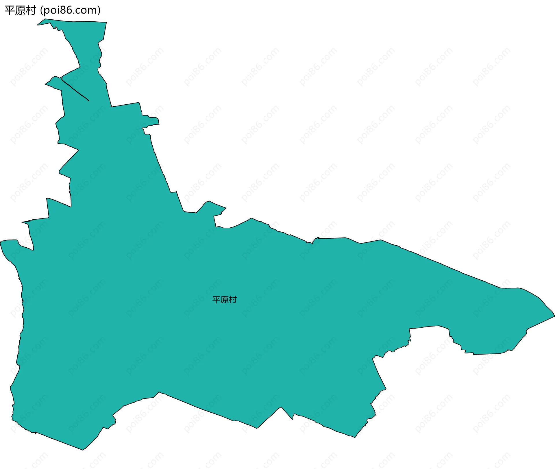 平原村边界地图